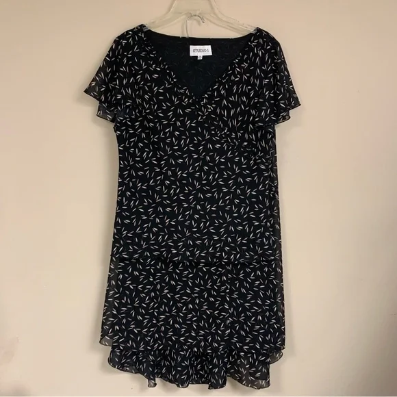Studio I | Dresses | Black Blouse Skirt 2 Piece Set Womens 4 Combo Flowy Dress  Formal Professional | Poshmark
